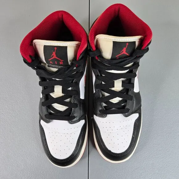 Nike Air Jordan 1 Mid GS Youth Kids Size 7Y Black Gym Red DJ4695-122 2021