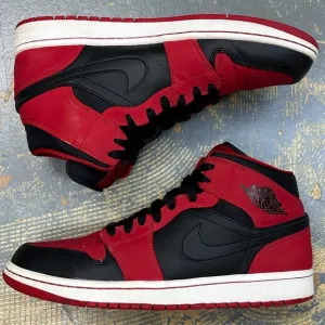 Nike Air Jordan 1 Mid SE BRED 554724-019 10 2013 Black Red High