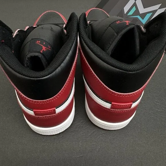 Nike Air Jordan 1 Mid Shoes Black Gym Red White DQ8426-061 Men's Sizes