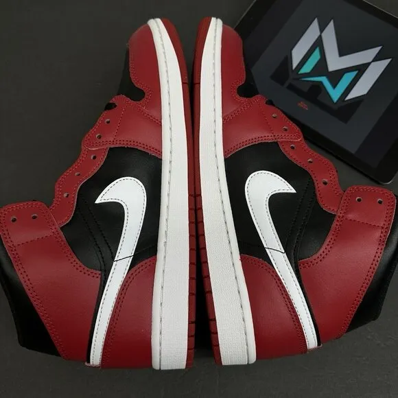 Nike Air Jordan 1 Mid Shoes Black Gym Red White DQ8426-061 Men's Sizes