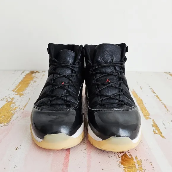 Nike Air Jordan 11 Retro &quot;72-10&quot; Black Gym Red Men Size 7 (378037-002)