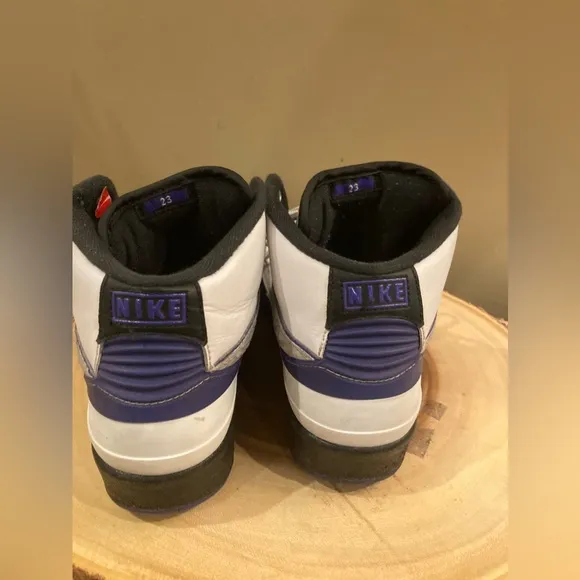 Nike Air Jordan 2 II Retro Dark Concord (395718-153) BG White Cement Grey 5.5Y