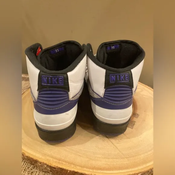 Nike Air Jordan 2 II Retro Dark Concord (395718-153) BG White Cement Grey 5.5Y