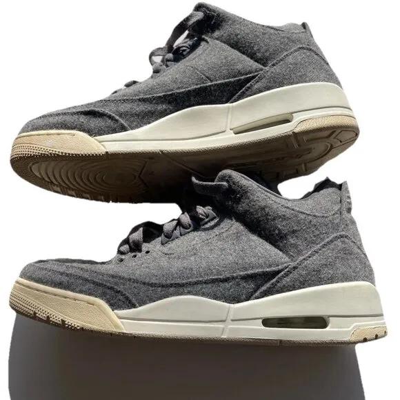 Nike Air Jordan 3 2016 Men’s Size 12 Retro Wool 854263-0004 Gray White Cream