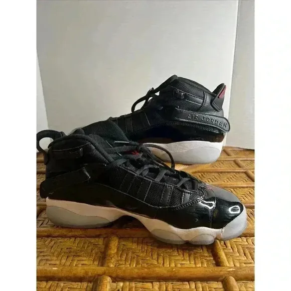 Nike Air Jordan 323419-064 Jordan 6 Rings'Black‎ Gym Red' Size 7y