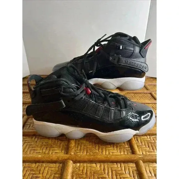 Nike Air Jordan 323419-064 Jordan 6 Rings'Black‎ Gym Red' Size 7y