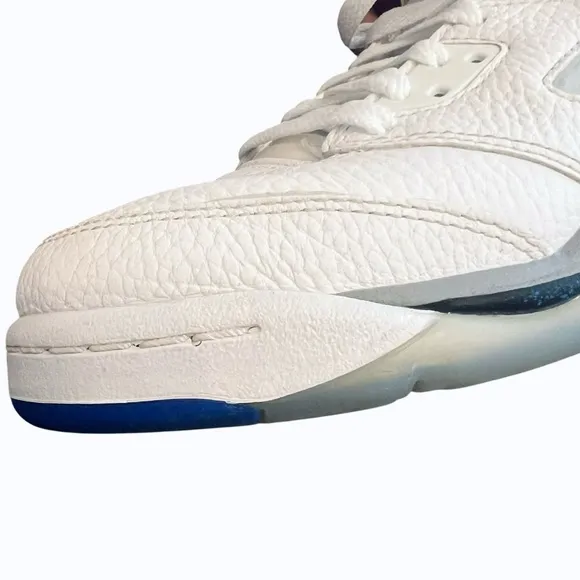 Nike Air Jordan 5 Retro 'Stealth 2.0' White and Blue Big Boys Size 6.5 Youth