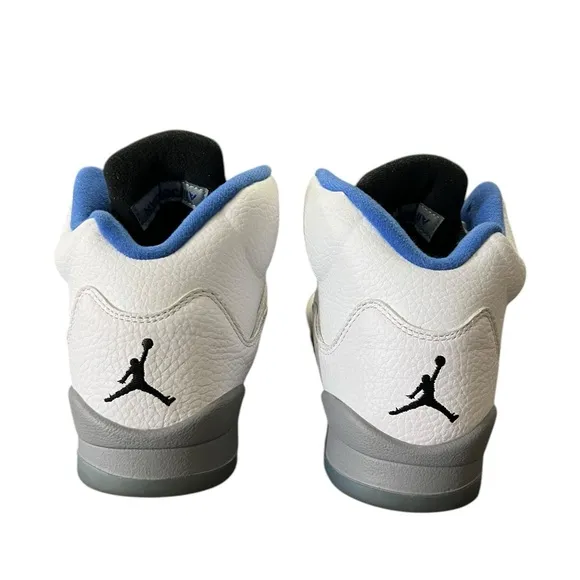 Nike Air Jordan 5 Retro 'Stealth 2.0' White and Blue Big Boys Size 6.5 Youth