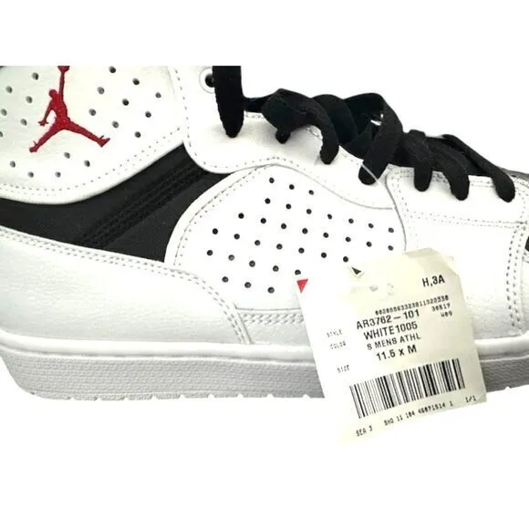Nike Air JORDAN Access‎ &quot;White Black' Jumpman AR3762-101 Men's 11.5 NEW with Tag