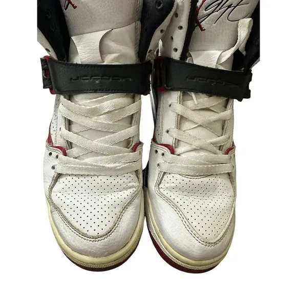 Nike‎ Air  Jordan Flight 45 High GS White Red Black 524865-130 Sz 7Y