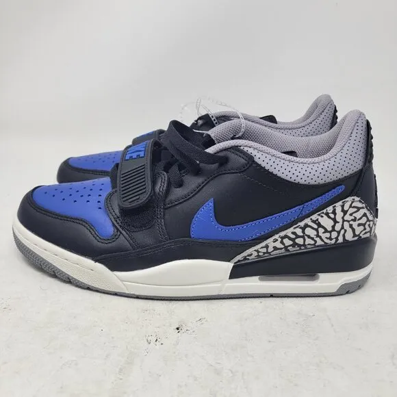 Nike Air Jordan Legacy Low 312 Black Royal Blue Cement Black cd7069-041 US 7.5