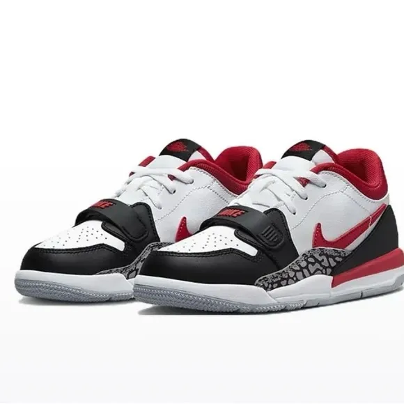 Nike Air Jordan Legacy Low (PS) Little Kids' Shoes White-Gym Red CD9055-160