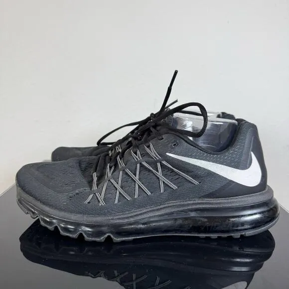 Nike Air Max 2015 Triple Black Running 698902-001 Shoes Sneakers Men's Size 10.5