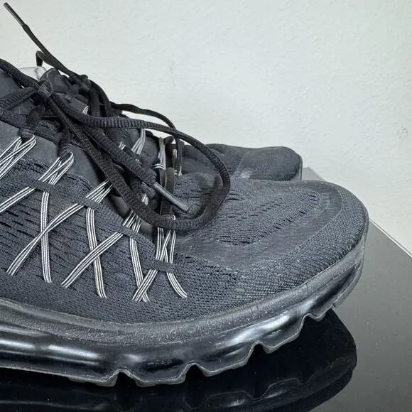 Nike Air Max 2015 Triple Black Running 698902-001 Shoes Sneakers Men's Size 10.5