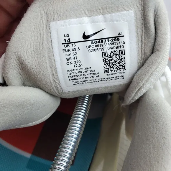 Nike Air Max 270 React Sneakers Running Shoes A04971-200 Orange Gray White Sz 14