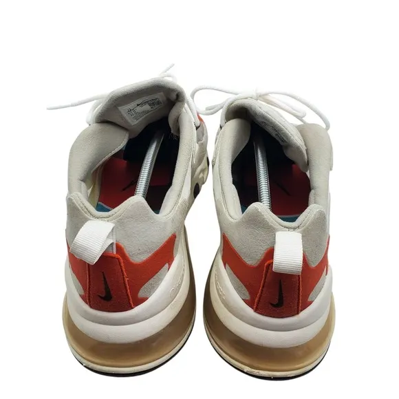 Nike Air Max 270 React Sneakers Running Shoes A04971-200 Orange Gray White Sz 14
