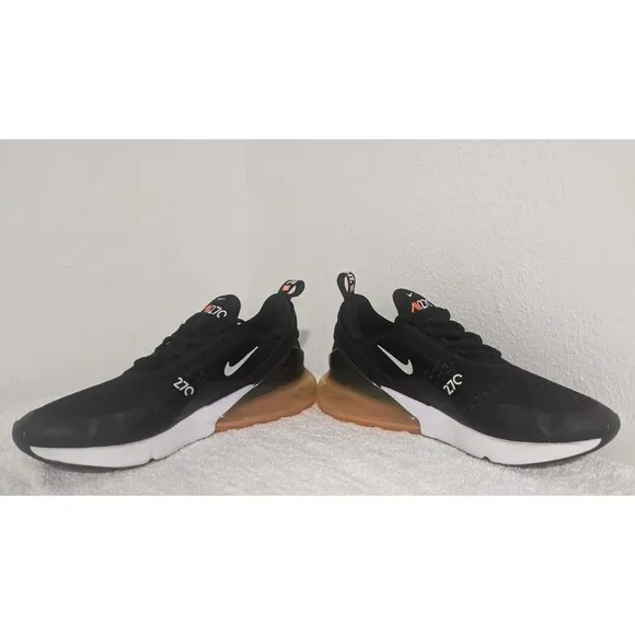 Nike Air Max 270 Shoes Mens Size 9 Just Do It Black Orange 2018 AH8050-014