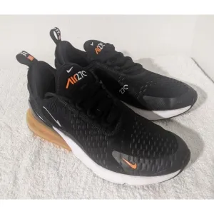 Nike Air Max 270 Shoes Mens Size 9 Just Do It Black Orange 2018 AH8050-014