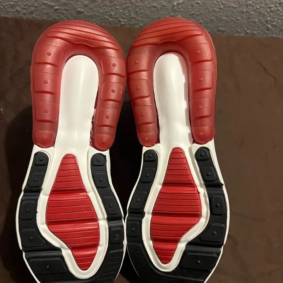 Nike Air Max 270 White and Red Men's Shoes Gym Red Sail