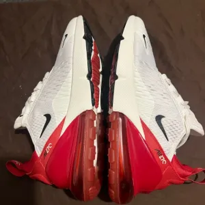 Nike Air Max 270 White and Red Men's Shoes Gym Red Sail