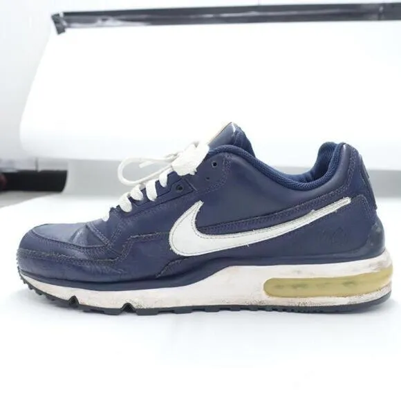 Nike‎ Air Max 311000-411 Men's Size 10 Running Shoes Navy Blue Leather Sneakers