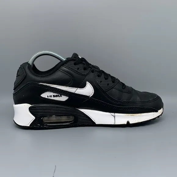 Nike Air Max 90 Black White Running Shoes CD6864-010 Youth Sz 7Y Women's Sz 8.5