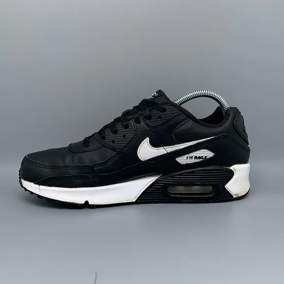 Nike Air Max 90 Black White Running Shoes CD6864-010 Youth Sz 7Y Women's Sz 8.5