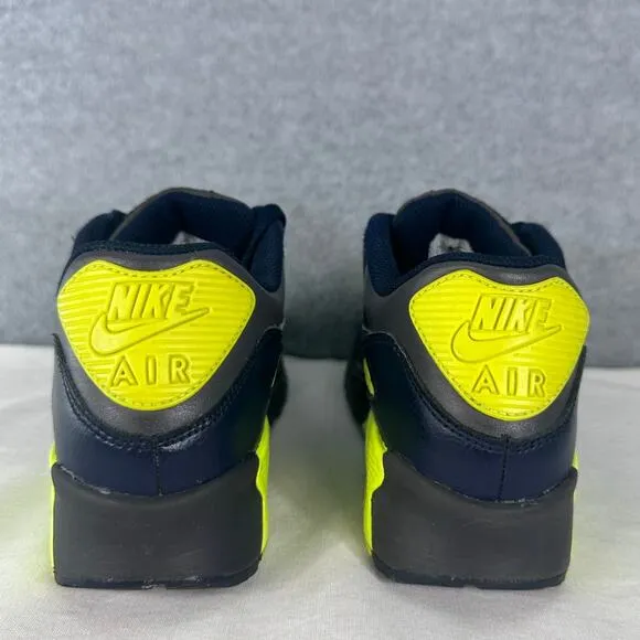Nike Air Max 90 Boys 5Y Navy Blue Green Running Shoes