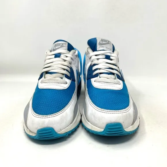 Nike Air Max 90 Flyease Running Sneaker Shoe White Blue Youth 7