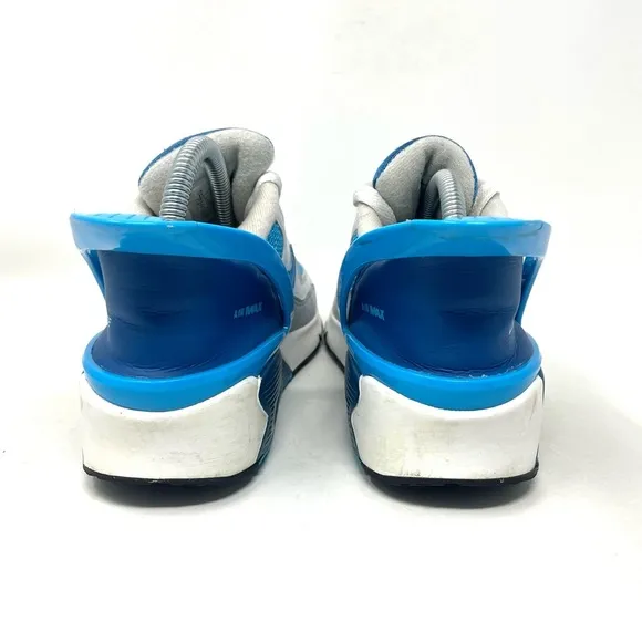 Nike Air Max 90 Flyease Running Sneaker Shoe White Blue Youth 7