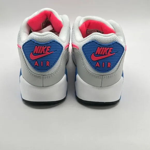Nike Air Max 90 III Womens Gym Shoes White Red Blue Coral DA8856-100 NEW Size 10