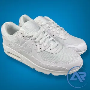 Nike Air Max 90 Triple White Athletic Running Shoes Men's Size 10.5 CN8490-100