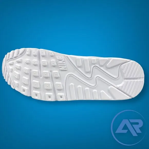 Nike Air Max 90 Triple White Athletic Running Shoes Men's Size 10.5 CN8490-100