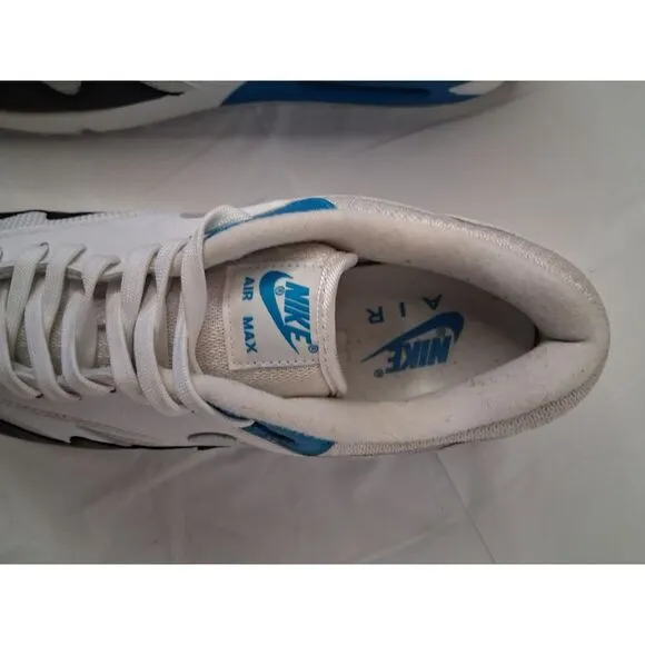 Nike Air Max 90/1  White Laser Blue 2018‎ AJ7695-104 Mens Size 12