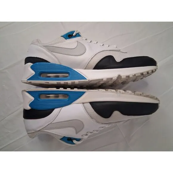 Nike Air Max 90/1  White Laser Blue 2018‎ AJ7695-104 Mens Size 12