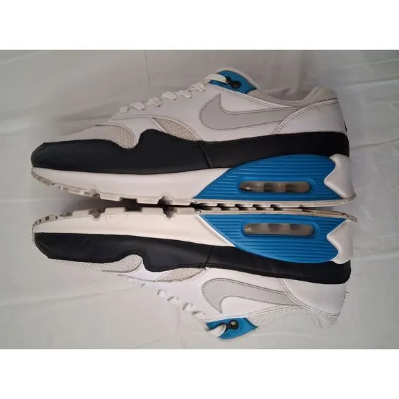 Nike Air Max 90/1  White Laser Blue 2018‎ AJ7695-104 Mens Size 12