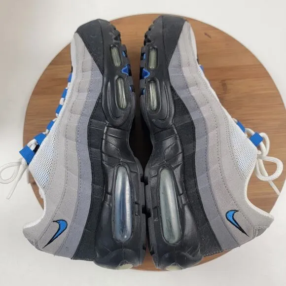 Nike Air Max 95 OG Crystal Blue Grey Black Mens Shoes Sz 8 Womens 10 AT8696-100