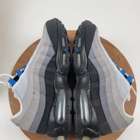 Nike Air Max 95 OG Crystal Blue Grey Black Mens Shoes Sz 8 Womens 10 AT8696-100