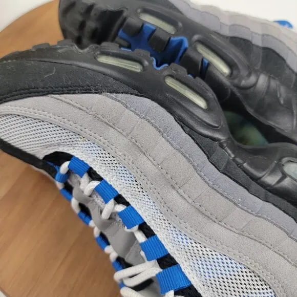 Nike Air Max 95 OG Crystal Blue Grey Black Mens Shoes Sz 8 Womens 10 AT8696-100
