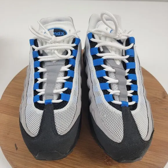 Nike Air Max 95 OG Crystal Blue Grey Black Mens Shoes Sz 8 Womens 10 AT8696-100
