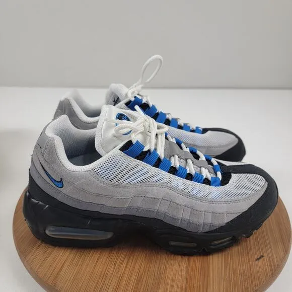 Nike Air Max 95 OG Crystal Blue Grey Black Mens Shoes Sz 8 Womens 10 AT8696-100