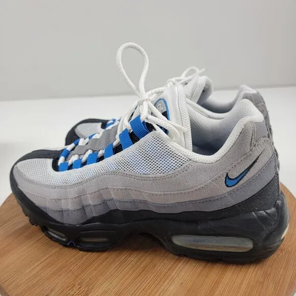 Nike Air Max 95 OG Crystal Blue Grey Black Mens Shoes Sz 8 Womens 10 AT8696-100