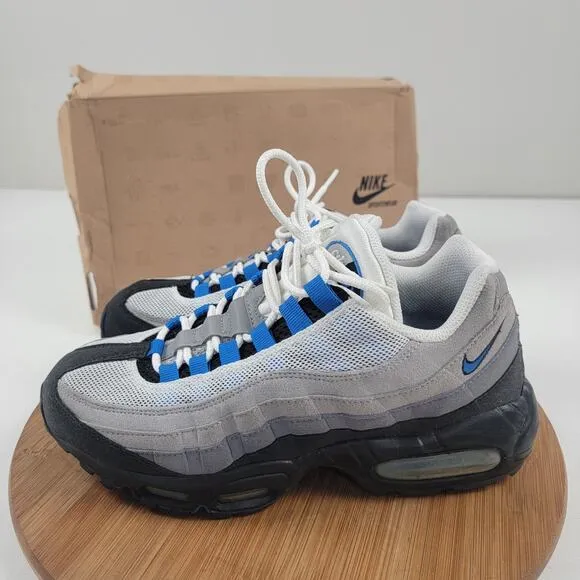 Nike Air Max 95 OG Crystal Blue Grey Black Mens Shoes Sz 8 Womens 10 AT8696-100