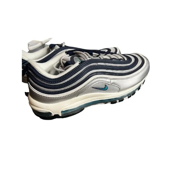 Nike Air Max 97 OG Metallic Silver Blue Sneakers. Men’s 10 &amp; 10.5.