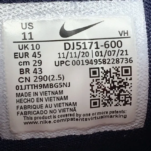 Nike Air Max 97 USA Denim Running Shoes DJ5171-600 Men’s Sz 11