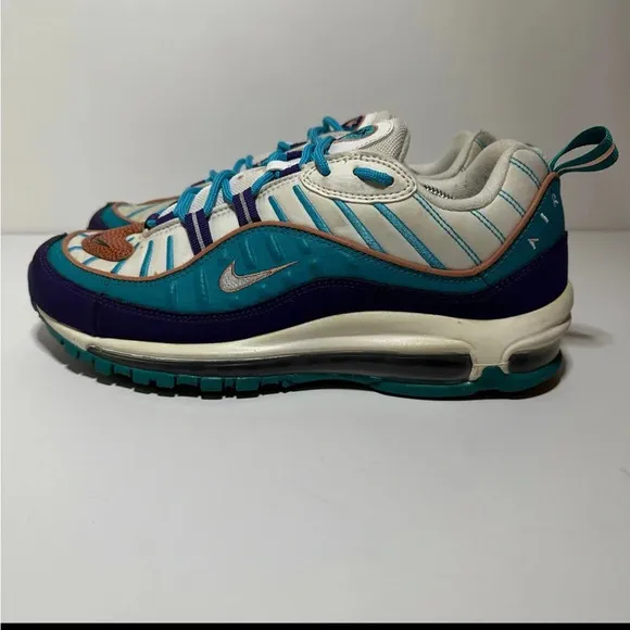 Nike Air Max 98 Hornets Spirit Teal 2019 Shoes Mens Size 8 (640744-500)