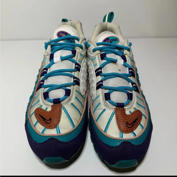 Nike Air Max 98 Hornets Spirit Teal 2019 Shoes Mens Size 8 (640744-500)