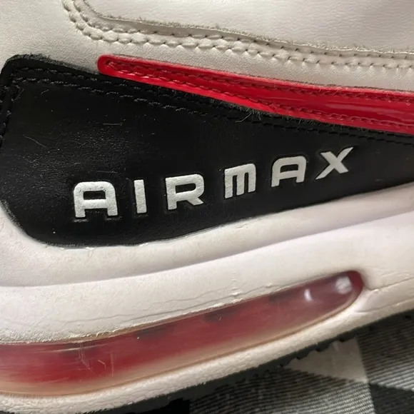 Nike Air Max LTD 3 Leather Basketball Running Shoe Men Size 10.5 Red White Back