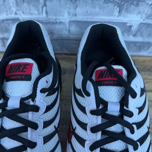 Nike Air Max Torch 4 White‎ Red Black Running Shoes CU9243-100 Mens Size 10