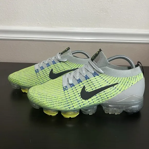 Nike Air Max Vapormax Flyknit 3 Silver/Black-Volt Men's Running Shoes AJ6900-005